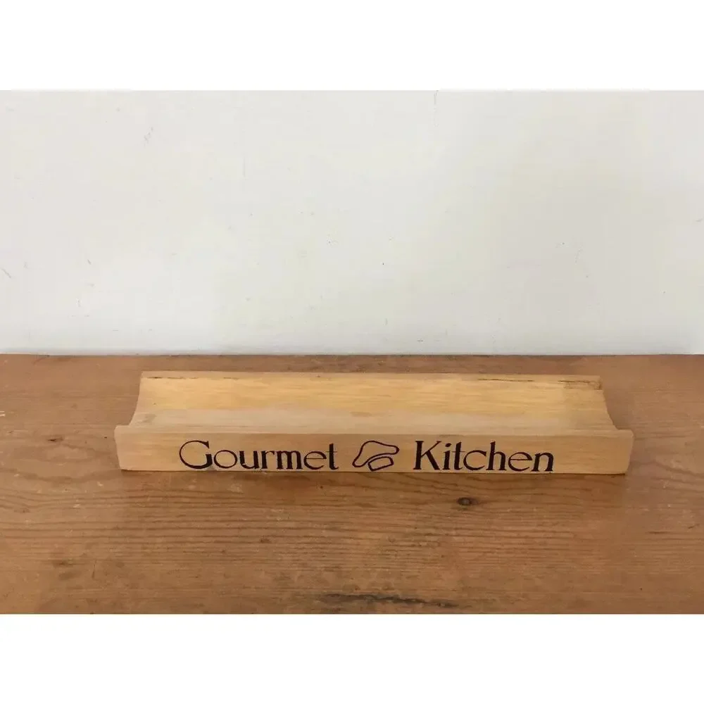 Vtg Gourmet Kitchen Himark Solid Marble Pastry Dough Baking Rolling Pin w Stand